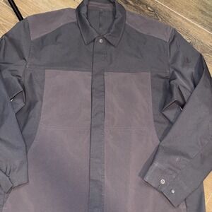 Lululemon Snap Front Jacket Mens XXL Grey Outerwear Collared Coat LM3DV0S